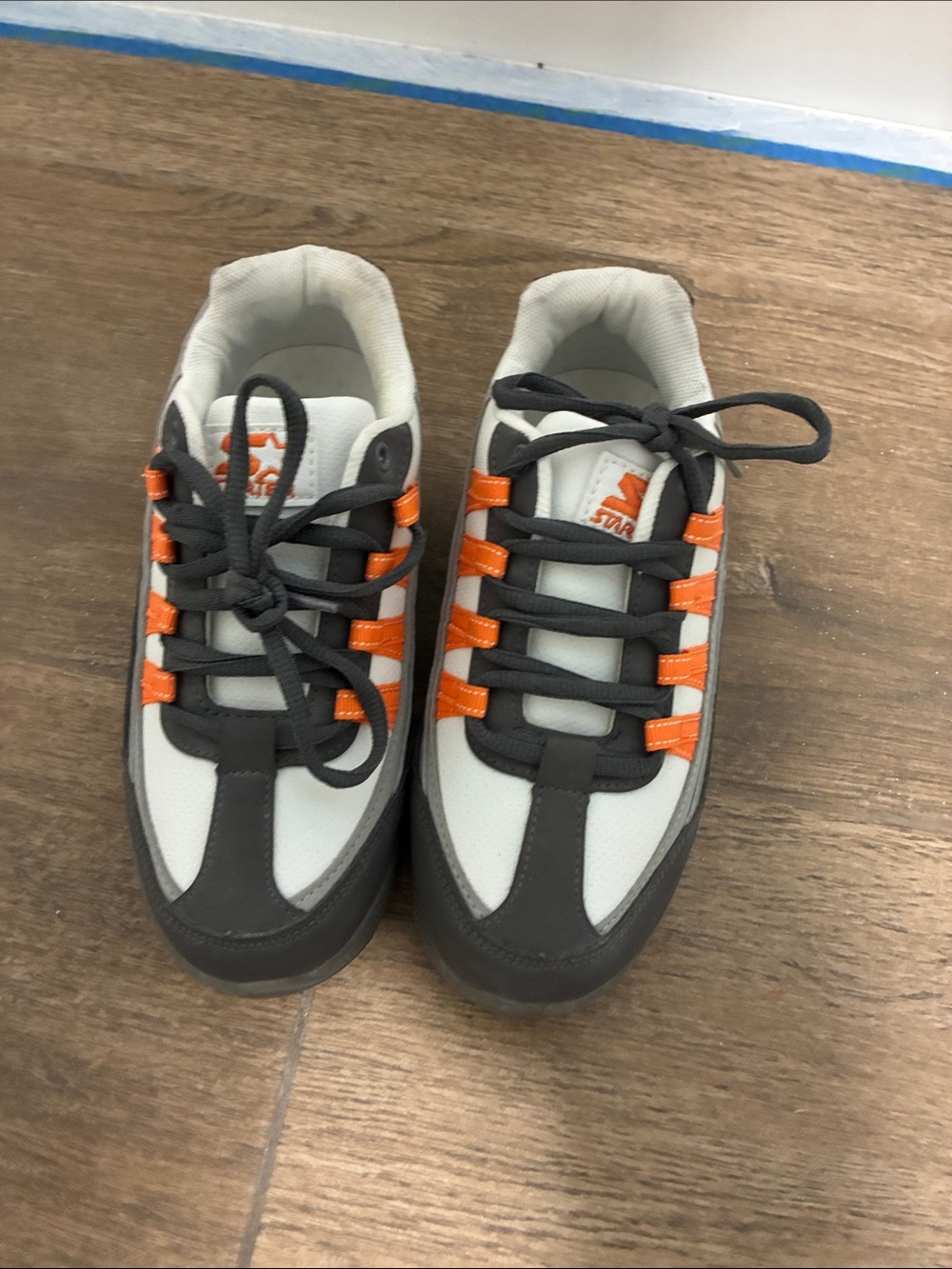 Starter White Gray Orange Low-Top Trainers